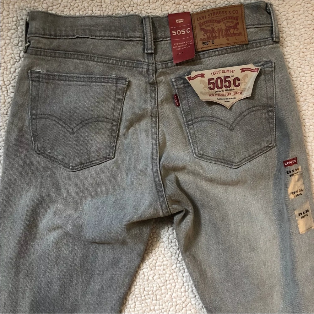 LEVI’S Women’s 505c Premium Jeans, Gray - Picture 5 of 7